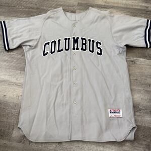 Vintage 90's Columbus Clippers MILB MINORS BETLIN Jersey Sz Large Sewn JETER ERA